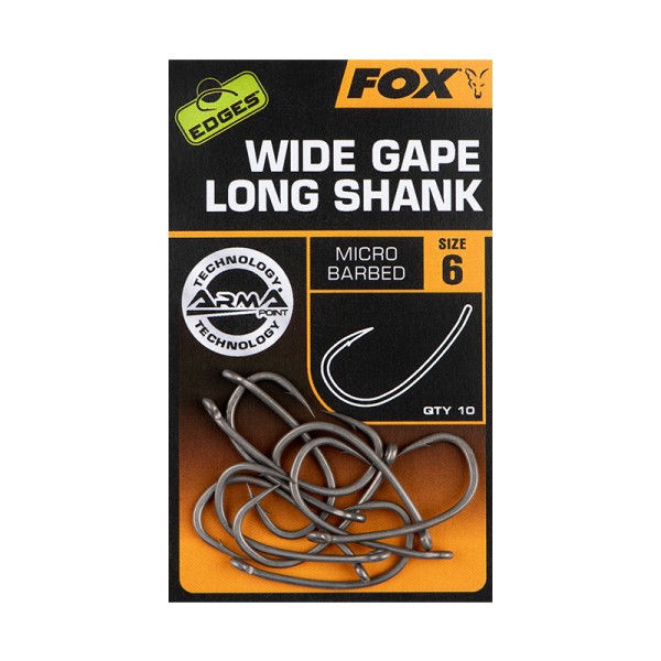 Куки FOX EDGES Wide Gape Long Shank